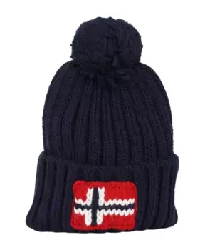 Шерстяная шапка с помпоном Napapijri, синий