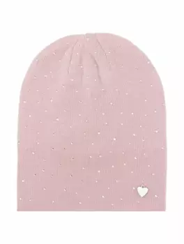 Шерстяная шапка со стразами Il Trenino, розовый