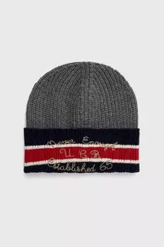 Шерстяная шапка United Colors of Benetton, серый