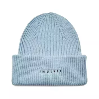 Шерстяная шапка в рубчик с добавлением кашемира Inuikii, синий