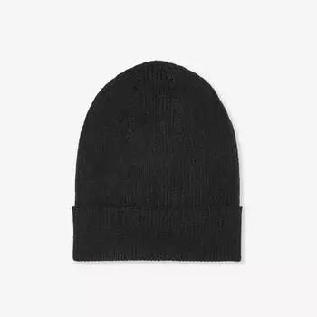 Шерстяная шапка в рубчик с загнутыми полями Rick Owens, черный