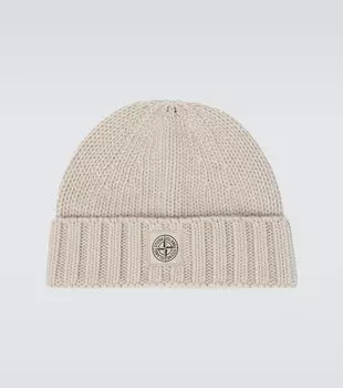 Шерстяная шапочка «Компас» Stone Island, цвет plaster