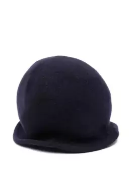 Шерстяная шляпа с плоским верхом EMPORIO ARMANI, синий