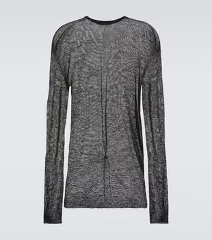 Шерстяная толстовка Rick Owens, черный