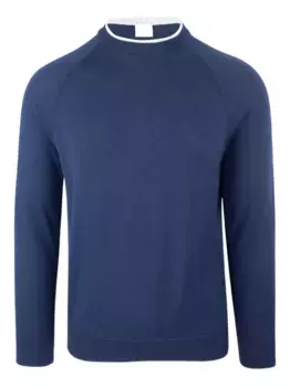 Шерстяная толстовка с рукавами реглан Eleventy, синий