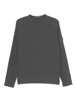 Шерстяная толстовка с рукавами реглан Stone Island, серый