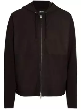 Шерстяная толстовка Zegna, коричневый