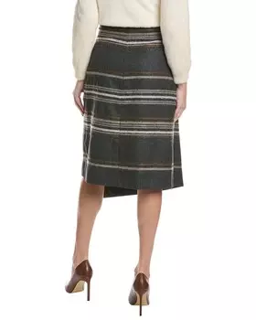 Шерстяная юбка Brunello Cucinelli, мультиколор