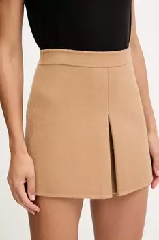 Шерстяная юбка Ermanno Scervino, бежевый