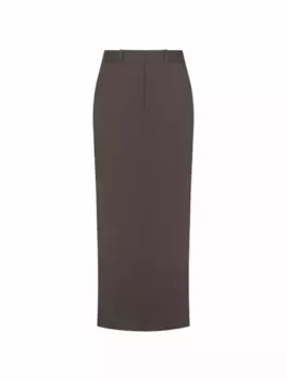 Шерстяная юбка-карандаш Helmut Lang, коричневый