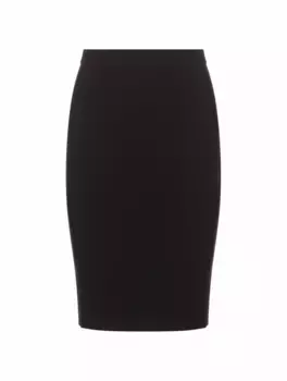 Шерстяная юбка-карандаш Saint Laurent, черный