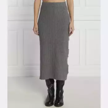 Шерстяная юбка Liviana Conti, серый