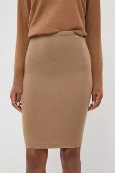 Шерстяная юбка Marciano Guess, бежевый