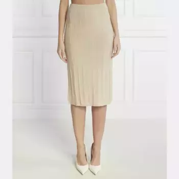 Шерстяная юбка Max Mara, бежевый