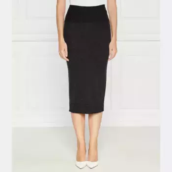 Шерстяная юбка Max Mara, черный