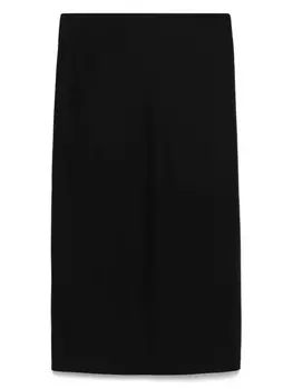 Шерстяная юбка макси Carven, черный