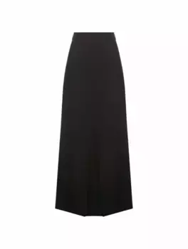 Шерстяная юбка макси Victoria Beckham, черный