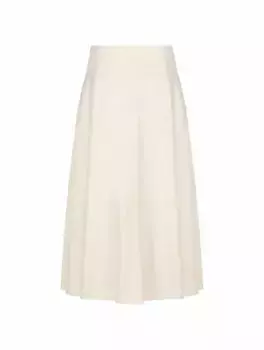 Шерстяная юбка миди Brunello Cucinelli, бежевый