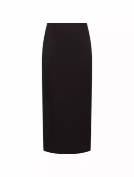 Шерстяная юбка миди Valentino Garavani, черный
