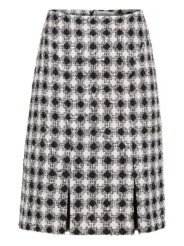 Шерстяная юбка мини с разрезом Nina Ricci, черный