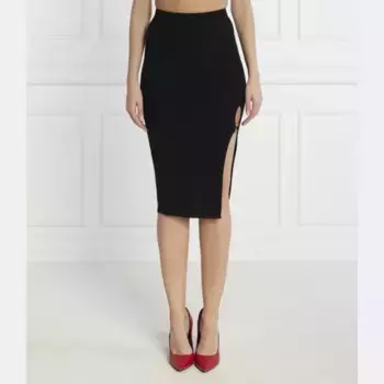 Шерстяная юбка Pinko, черный