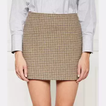 Шерстяная юбка виски Marella, бежевый