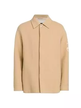 Шерстяная верхняя рубашка Jil Sander, песочный