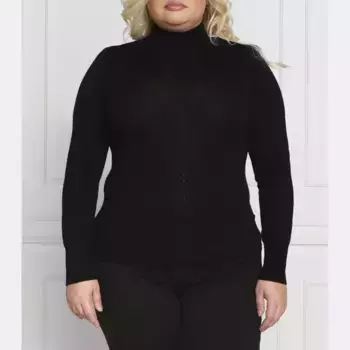 Шерстяная водолазка avo размера плюс, облегающий крой Persona By Marina Rinaldi, черный