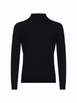 Шерстяная водолазка Kiton, тёмно-синий