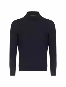 Шерстяная водолазка Kiton, тёмно-синий