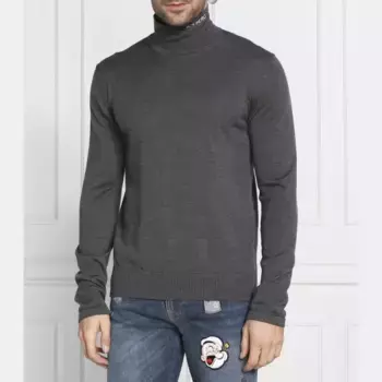 Шерстяная водолазка приталенного кроя Iceberg, серый