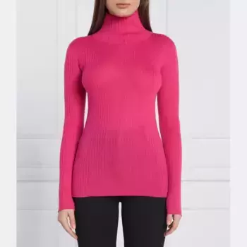 Шерстяная водолазка приталенного кроя Patrizia Pepe, розовый