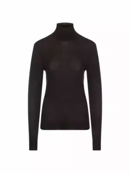 Шерстяная водолазка с логотипом Saint Laurent, черный