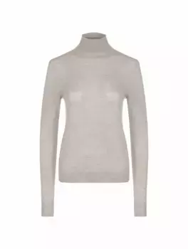 Шерстяная водолазка с логотипом Saint Laurent, серый