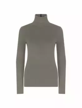 Шерстяная водолазка с логотипом Victoria Beckham, зелёный