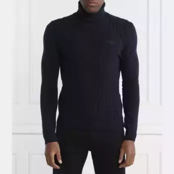 Шерстяная водолазка стандартного кроя Aeronautica Militare, синий