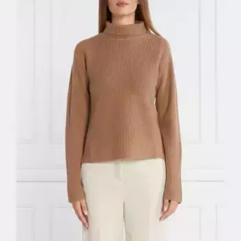 Шерстяная водолазка стандартного кроя "Брест" с добавлением кашемира Marella, коричневый