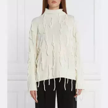 Шерстяная водолазка стандартного кроя Liviana Conti, белый