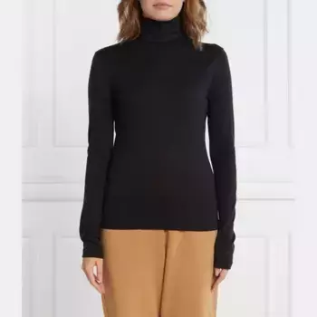 Шерстяная водолазка стандартного кроя Max Mara, черный