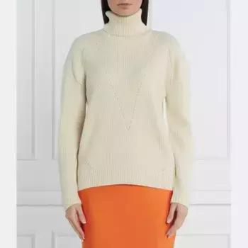 Шерстяная водолазка стандартного кроя Patrizia Pepe, бежевый