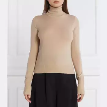 Шерстяная водолазка стандартного кроя Patrizia Pepe, бежевый