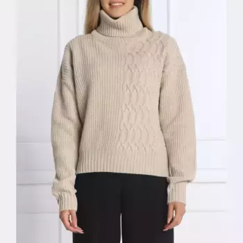 Шерстяная водолазка стандартного кроя Trussardi, бежевый