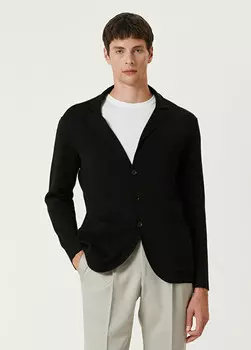 Шерстяная вязаная куртка Maurizio Baldassari, черный