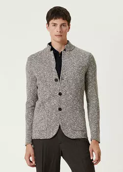 Шерстяная вязаная куртка Maurizio Baldassari, коричневый