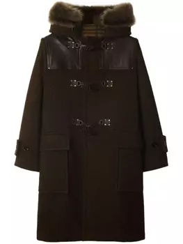 Шерстяное дафлкот Burberry, коричневый