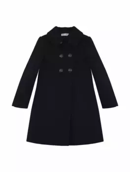 Шерстяное двубортное пальто Dolce&Gabbana, тёмно-синий