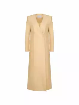 Шерстяное двубортное пальто Harris Wharf London, жёлтый