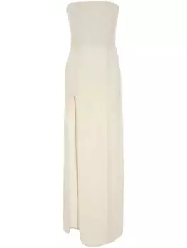 Шерстяное макси-платье Stella McCartney, нейтральный цвет