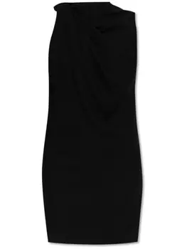 Шерстяное мини-платье Alexander McQueen, черный