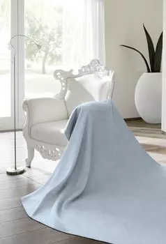 Шерстяное одеяло Biederlack, приятное одеяло 160 x 200 см Modern & Classic, синий